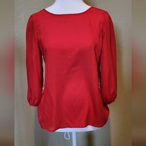 Lauren Conrad Elegant Coral Red Women's Top